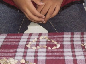 photo of heart tablecloth in India