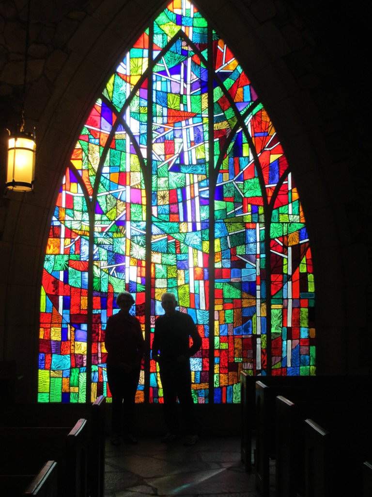 Parental Unit inside the Callaway Chapel, 2015