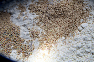 yeast and flour